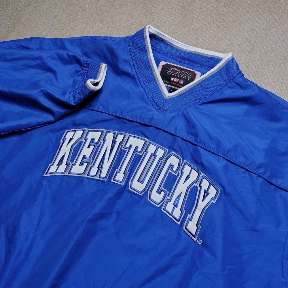 Colosseum Athletics Kentucky Wildcats Pullover Windbreaker Jacket Men's L Blue